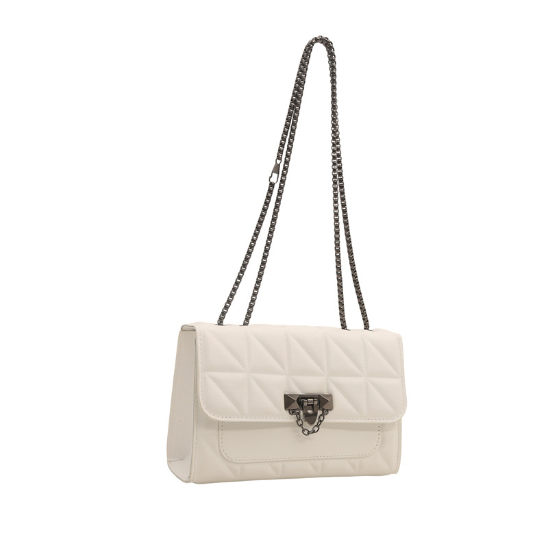 Popular bolso bordado de color sólido nuevo estilo de moda transfronteriza retro cadena mochila simple bolsa de hombro de mujer