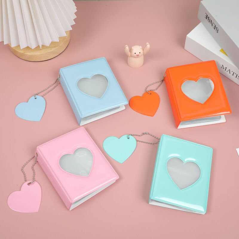Wholesale Love Hollow Mirror 3inch Single Grid Polaroid Photo Album Star Chasing Idol Album Small Card Storage Album