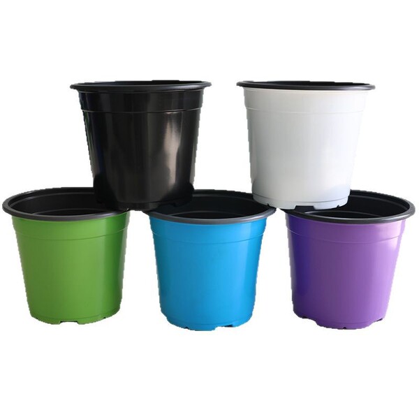 plastic two-color simple flowerpot