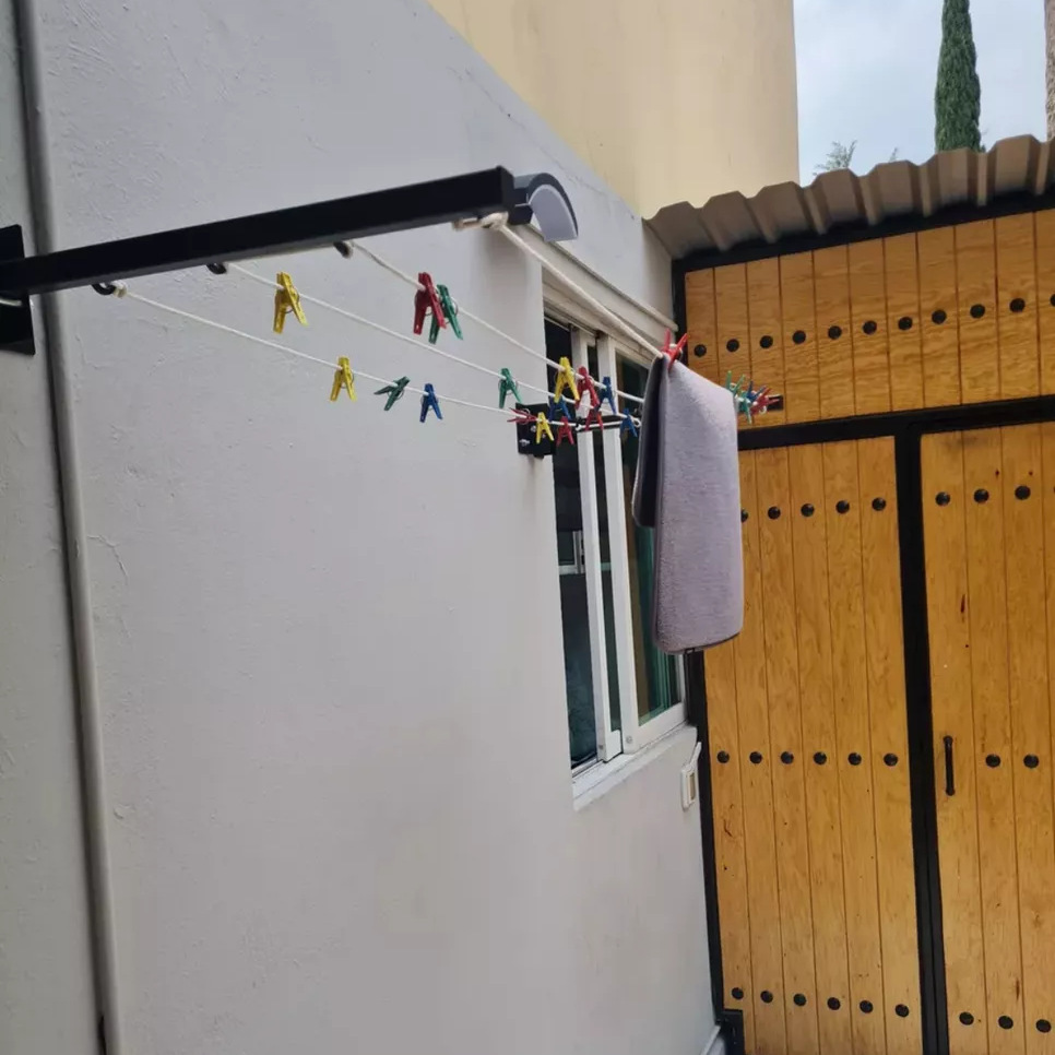 Exclusivo transfronterizo para tendedero plegable, alto soporte de carga, ahorro de espacio, tendedero, tendedero telescópico perforado al por mayor