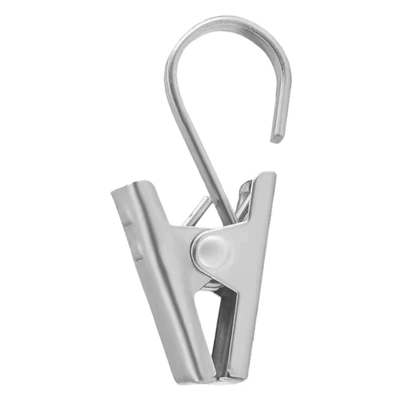 Завод прямой 430 из нержавеющей стали плоский крюк занавес клип Душ занавес клип металлический крюк занавес клип