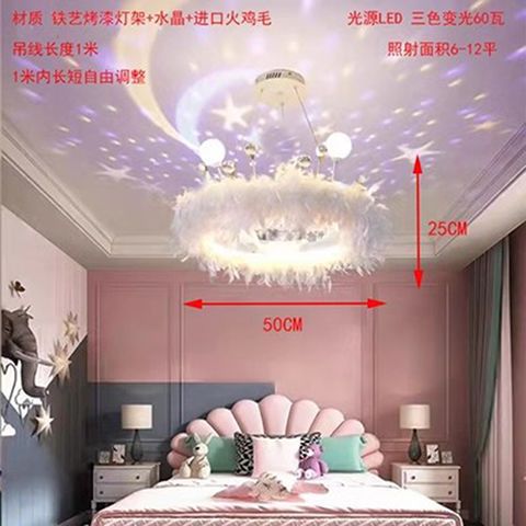 깃털 크리스탈 크라운 50CM60W 별이 빛나는 하늘 모델