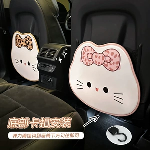 Cute bow-knot cat-themed car kick mats, designed to protect your car from dirt and wear, and serve as creative cartoon decorations
