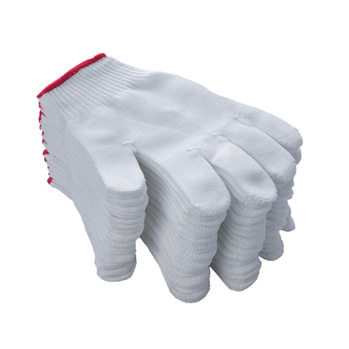 Insulated work gloves with thick nylon, wear-resistant and anti-slip protective cotton gloves for workers on construction sites