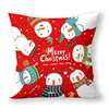 Super soft one -sided printed Christmas Pillow Pillow Santa Short Plush Pillow Pillow Cushion Hi celebrate square waist pillow sleeve