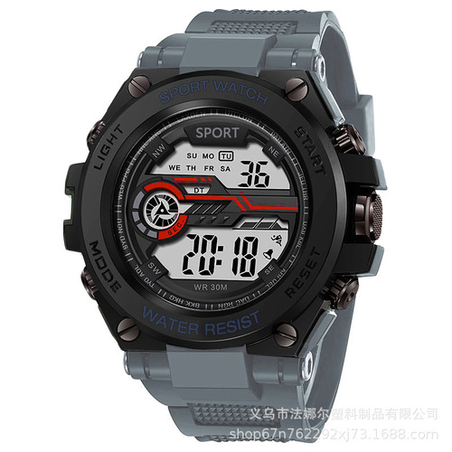 Men's Cross-Border Best-Selling Fashion Electronic Watch, Trendy and Stylish, Student Waterproof Night Light Sports Multi-Function Mechanical Watch, In Stock