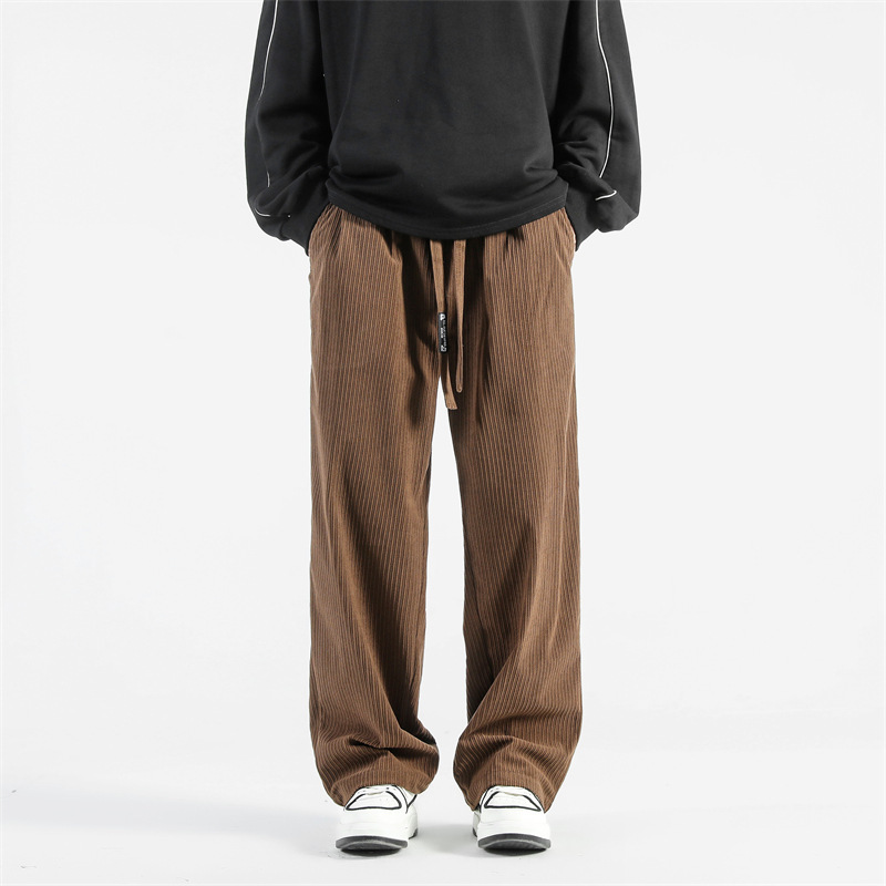 Shanggu Men's American Style Fashion Brand Retro Corduroy Casual Pants Men's Straight Loose Street Long Pants