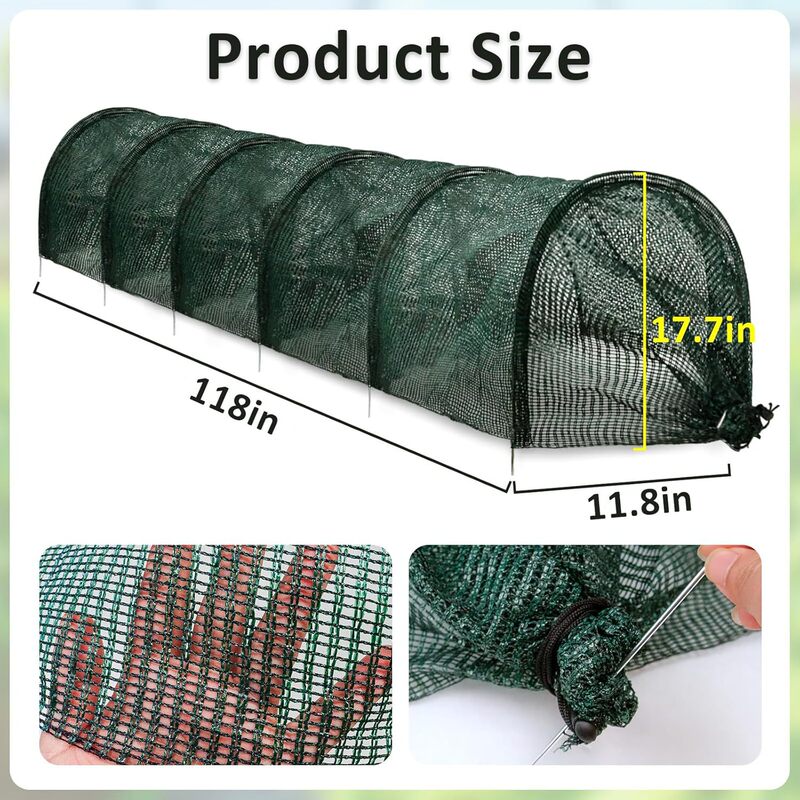 New 2 in 1 portable greenhouse sun screen garden tunnel sun screen cover sunscreen vegetable plant cover 3 meters