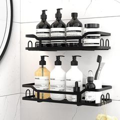 Cross-border new design without drilling wall-mounted organizer rack bathroom home toothbrush and toothpaste storage rack bathroom shelf