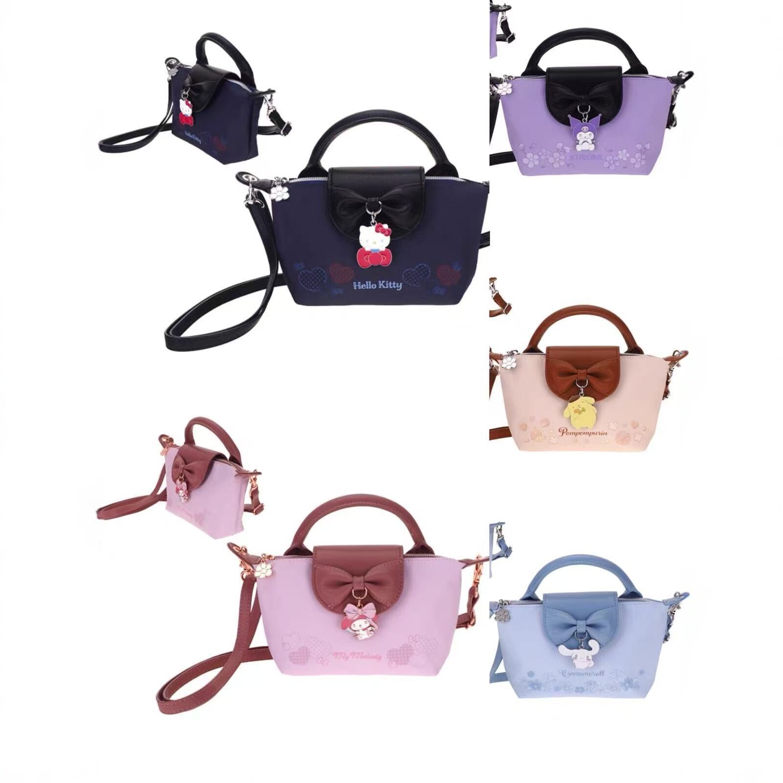Sanrio Hello Kitty Crossbody Bag Cartoon Cute Women's Bag Shoulder Bag Handbag Kuromi My Melody Small