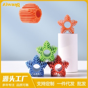 Dog Toy Snowball Pet Rubber Chew and Throw Training Bouncy Ball Large Dog Training Ball with Strong Elasticity