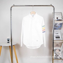 TB衬衫男大码女装男女情侣款高档潮流百搭休闲商务韩版长袖衬衣