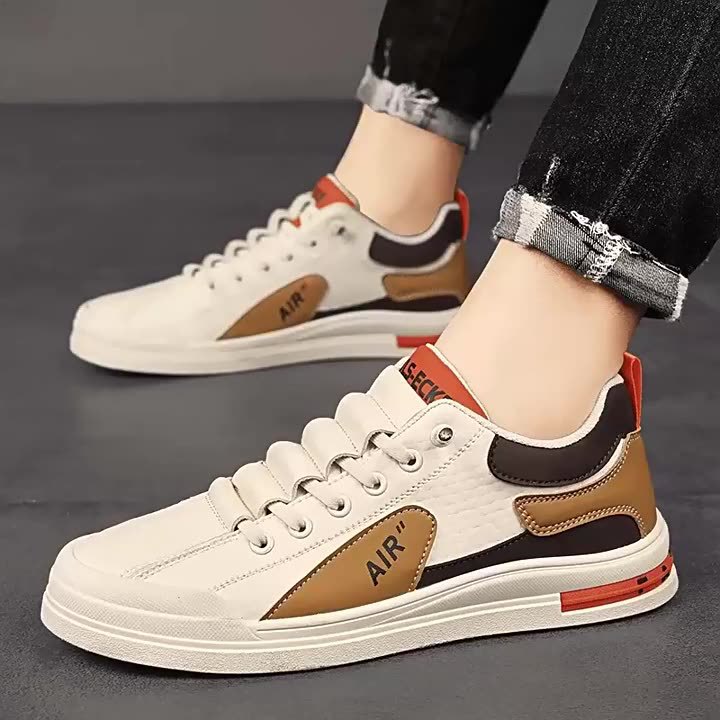 跨境男鞋2025新款懒人一脚蹬工作鞋百搭运动鞋潮流青少年休闲板鞋