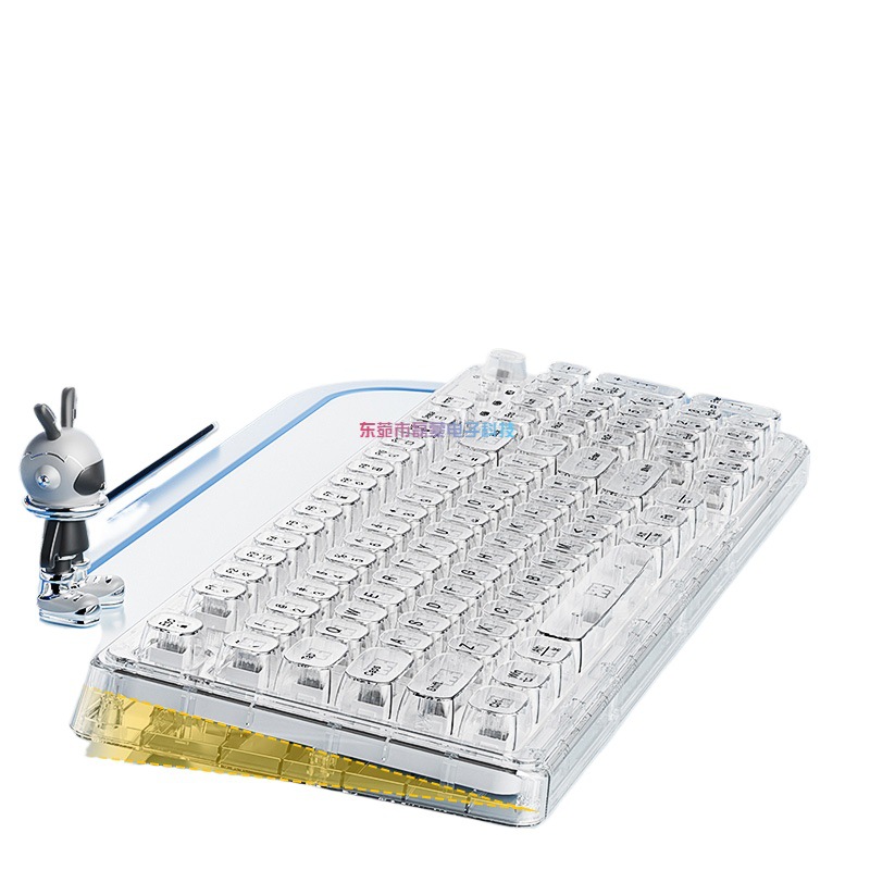 Z99 hielo transparente inalámbrico bluetooth cristal teclado conjunto de ratón computadora mecánica chica oficina silenciosa