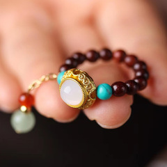 贊比亞小葉紫檀DIY古韻生香款戒指 復古民族風佩飾裝飾品廠家批發