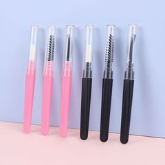 Multifunctional eyelash grafting brush with transparent dust cover, portable eyelash combing and eyebrow spiral eyelash curling brush