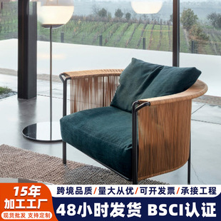 Chinese Style Household Creative Coffee Table Outdoor Outdoor Courtyard Hotel Homestay Furniture Outer Sofa Combination Living Room Balcony Rattan Chair