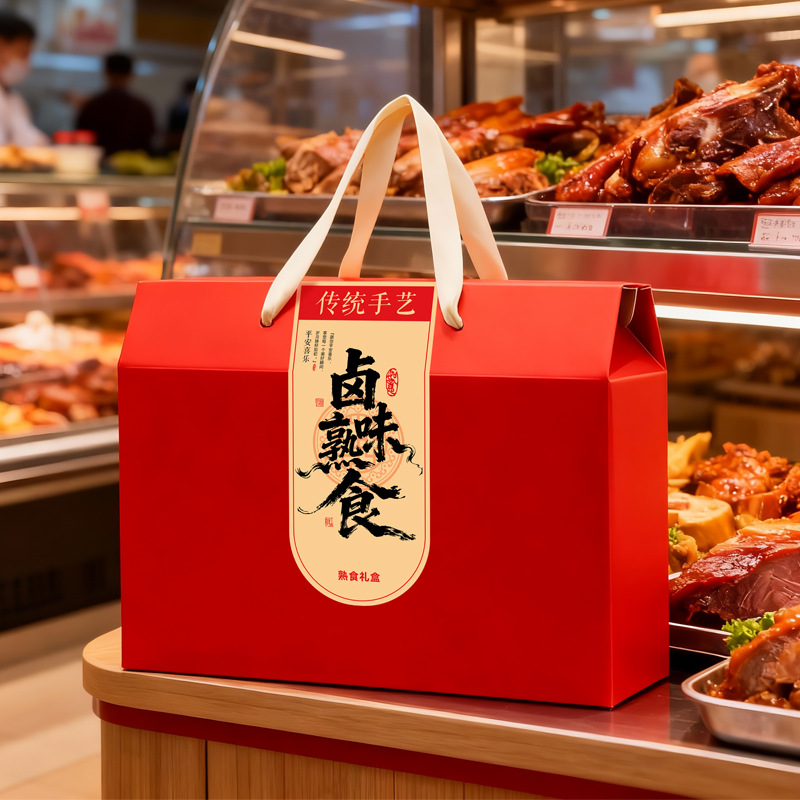 风干鸡包装盒批发烧鸡礼品盒腊肉腊味礼盒空盒熟食年货礼盒包装盒