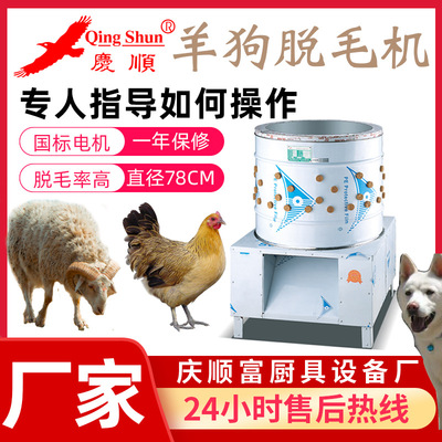 厂家庆顺特大型家禽脱毛机鸡羊狗兔毛去毛除毛拔毛机商用电动自动