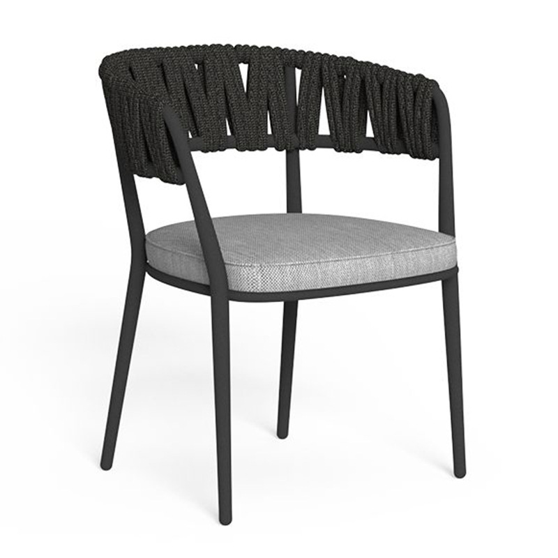 Mesas y sillas para exteriores, jardín de villa con patio, sillas de ratán resistentes al sol y a la lluvia, mesa de comedor de pizarra para terraza, mesa redonda y sillas para exteriores image 5