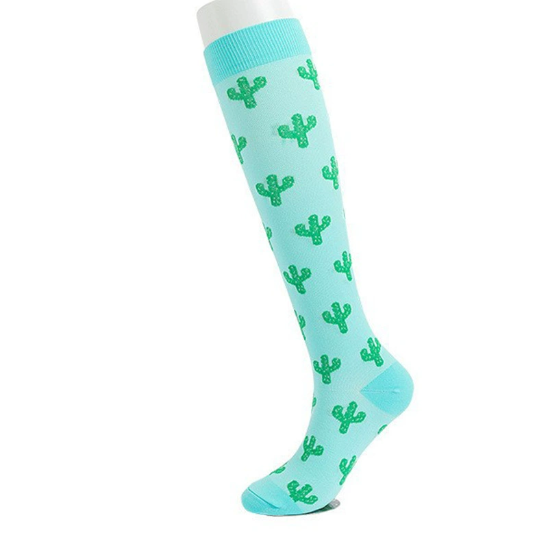 Compression Running Socks, Unisex Jacquard Knee-High Socks, Multiple Patterns, S/M & L/XL