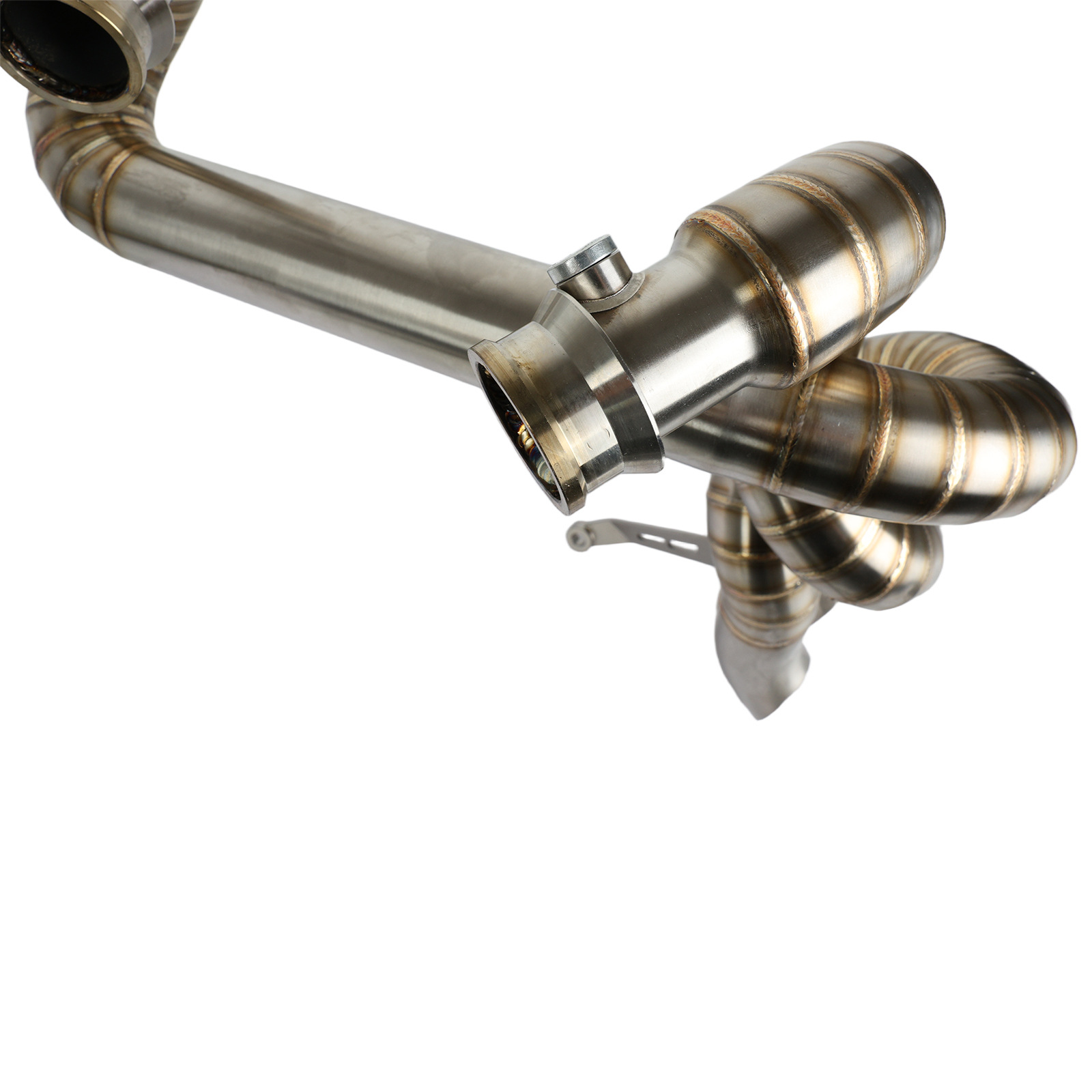 Suitable for Triumph Bobber Modified Retro Motorcycle Twist Exhaust Pipe Stainless Steel Exhaust Pipe Front Exhaust