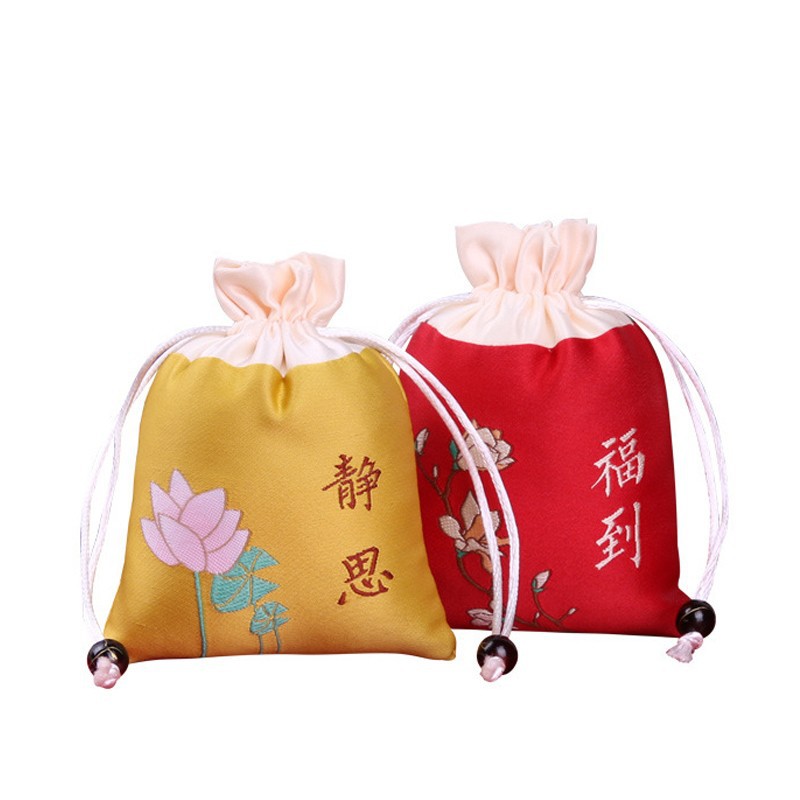 Bolsita bolsita bolsa vacía Dragon Boat Festival portátil repelente de mosquitos bolsa DIY azul y blanco bolsa de lino de algodón bolsa bolsita