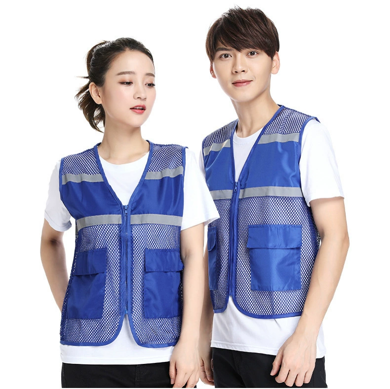 Летний светоотражающий жилет для волонтеров, индивидуальный сетчатый дышащий защитный жилет, рабочая одежда, рекламная рубашка с напечатанным логотипом