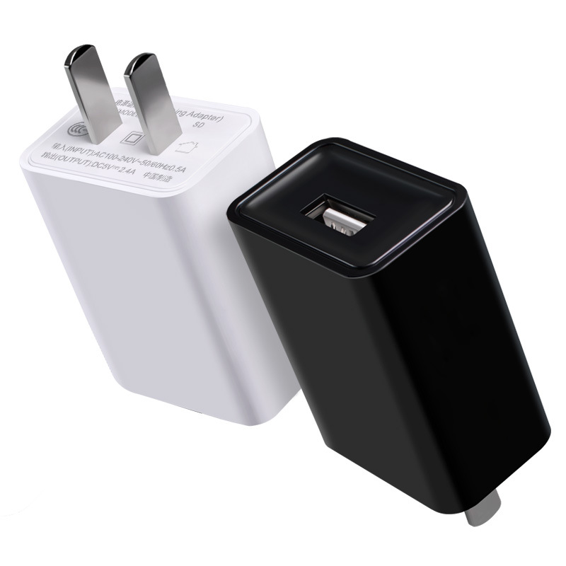 5v2.4a cabezal de carga de teléfono móvil adaptador de corriente de puerto único usb estándar de EE. UU. Adecuado para cargador de Android Apple