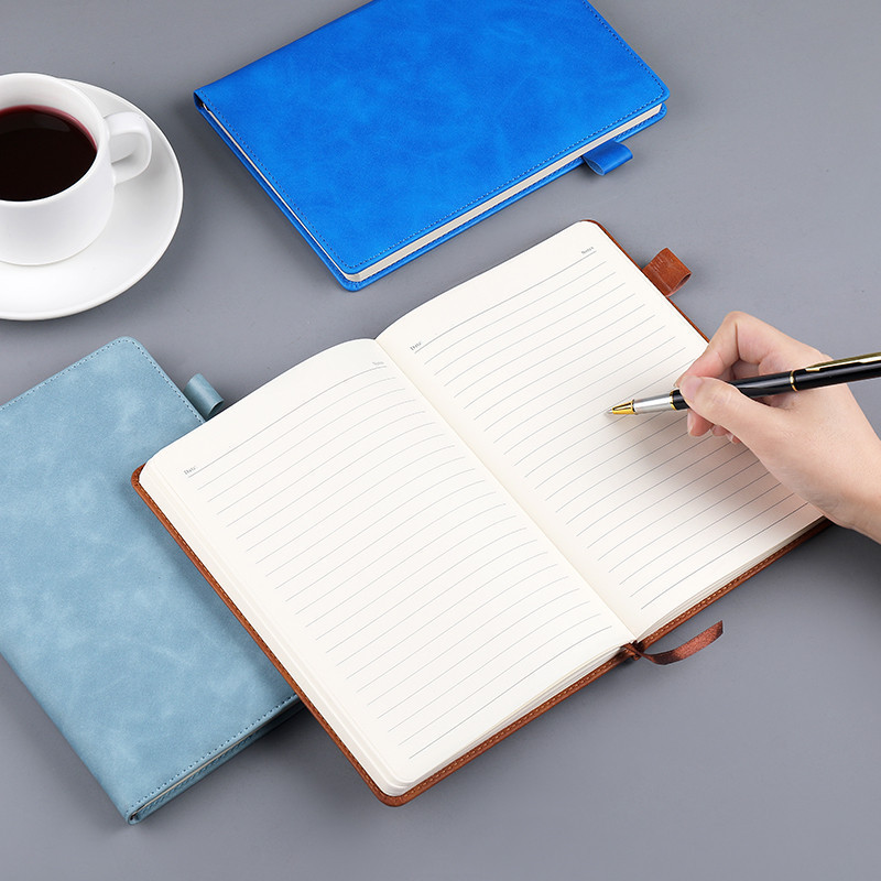 A5 simple cuaderno de negocios pu cuaderno de papel suave cuaderno de trabajo cuaderno de escritorio B5 retro imprimible LOGO