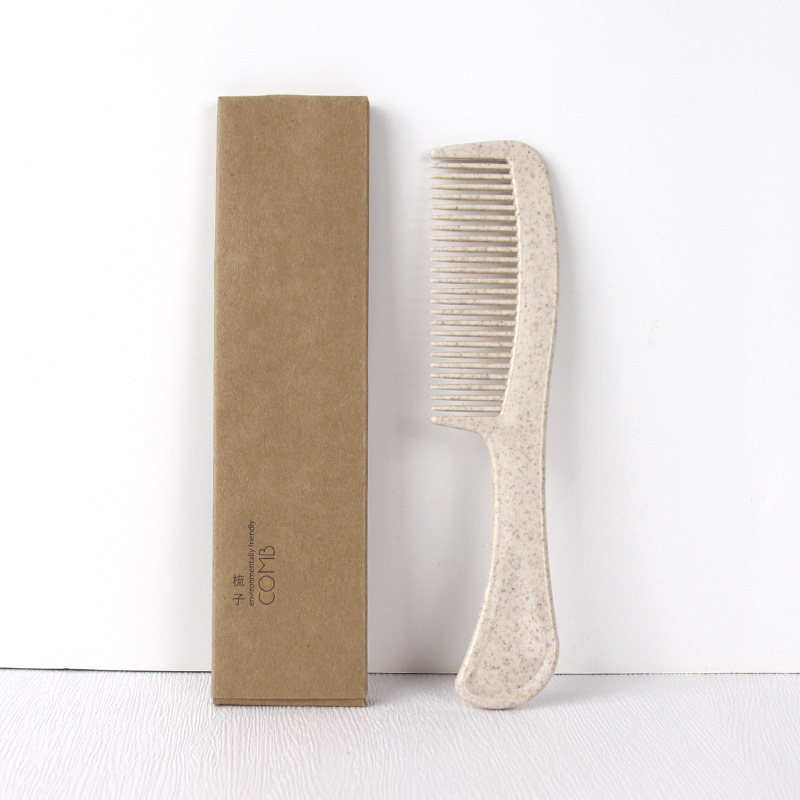 Five-Star Hotel Disposable Comb, Eco-Friendly Straw Comb, Plastic Homestay Room Toiletry Set, Manufacturer Wholesale, Fine Teeth