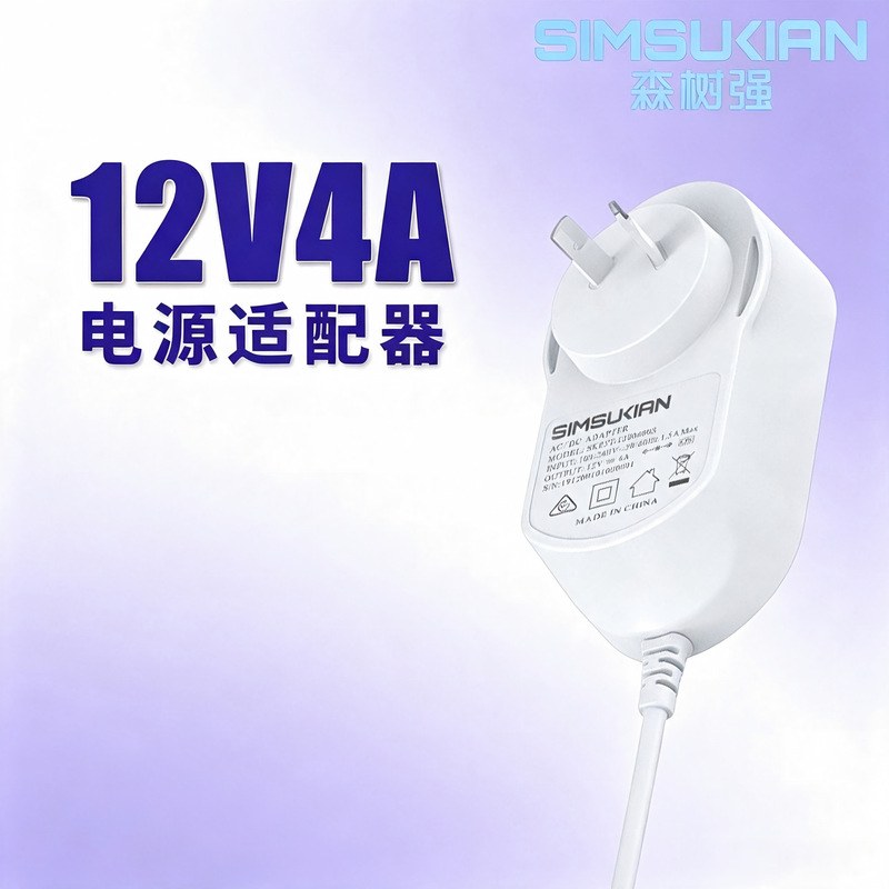 12V4A 48W Dc Charger Saa Australian Standard Power Adapter Dedicated for Monitors, Monitors, and Laptops