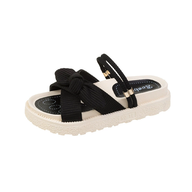 Сланцы на пляже Slide Sandals, платформа с бантом, женские летние пляжные сабо, размеры 35–40
