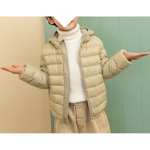 Boys' light down jacket, children's style, baby boy, girl, middle-aged and older child, white duck down hooded warm jacket, winter trend