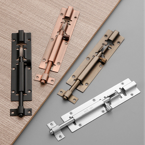 304 stainless steel Chinese latch room door bolt wooden door anti-theft lock bathroom safety buckle exposed door buckle