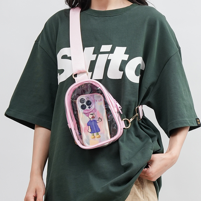 Amazon PVC Transparent Backpack Mini Crossbody Student Chest Bag Outdoor Stadium Visual Backpack in stock Amazon PVC Transparent Backpack Mini Crossbody Student Chest Bag Outdoor Stadium Visual Backpack in stock