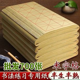 Raw Edge Paper, Rice Grids Calligraphy Special Practice Paper for Beginners, Calligraphy Rice Paper, Semi-Cooked Students, Others