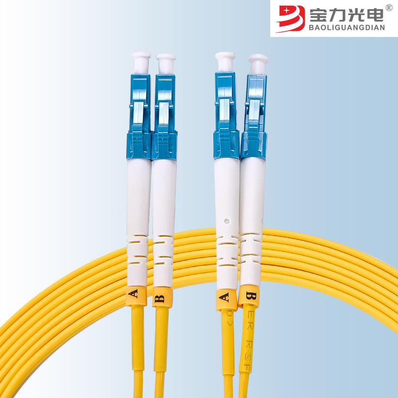 Baoli Optoelectronics Low-Smoke Halogen-Free Telecom-Grade Single-Mode Dual-Core Lc-Lc Small Square to Small Square 2.0 Pigtail Fiber Optic Jumper