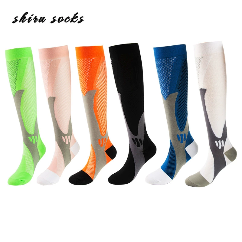 Компрессионные носки Спорт Стресс Стресс носки Стрендинг сжатые чулки на открытом воздухе спорт