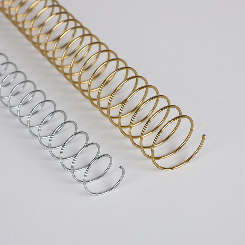 金属台挂历笔记本金属双线圈彩色活页环尼龙包胶铁线圈书桌手帐