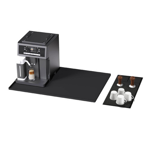 Square Silicone Ice Cream Machine for Western Kitchen Exclusive Use, Wash-Free Coffee Maker Mat, Non-Slip Bar Drain Tray