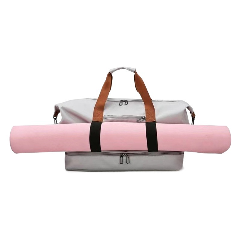 Travel Bag, Large-Capacity Oxford Cloth Gym Bag, Water-Repellent, Independent Shoe Compartment, Sports Bag, Hand-Held Cover, Trolley Luggage Bag