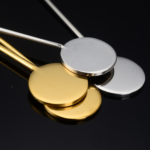 304 stainless steel stirring stick round brand coffee stirring spoon long handle ice spoon beverage cocktail mixing stick spoon
