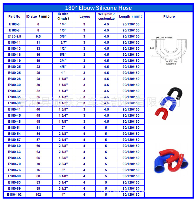 供应180度 U型硅胶管接头  硅胶管弯管