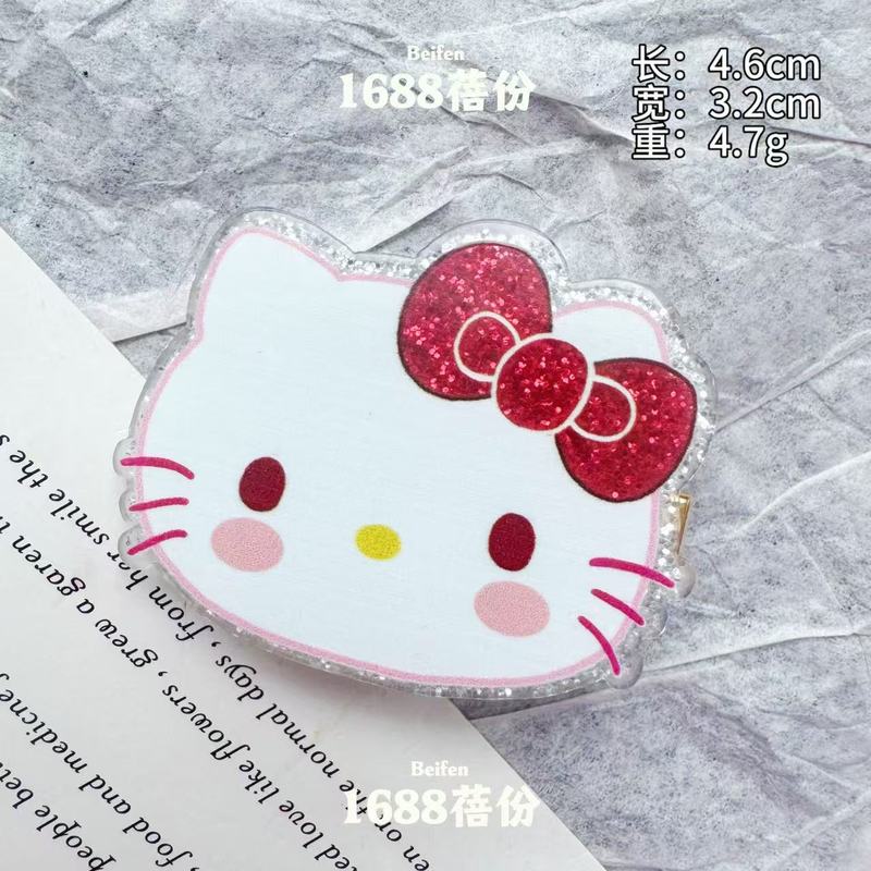 アクリルファインフラッシュ漫画キティ猫ヘアピン甘くてかわいい前髪クリップ子供女の子ハートカモノハシクリップヘアアクセサリー|undefined