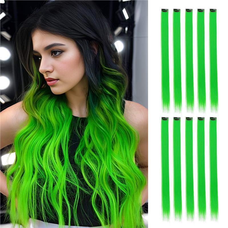 Hair Extensions, Straight Hair Extensions, Real Hair Extensions, High-Temperature Fiber Curly Hair Extensions, Women's Long and Short One-Piece Hairpieces
