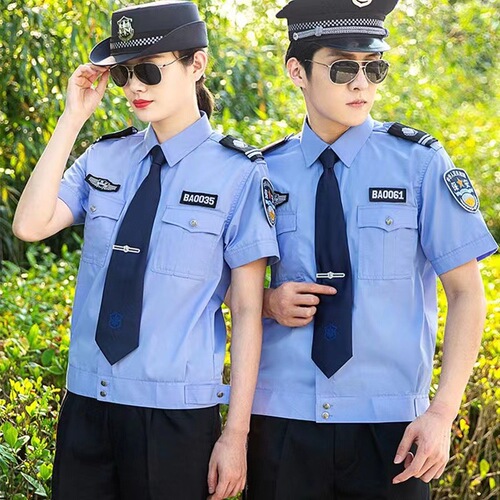 New security work clothes summer short-sleeved shirt property doorman summer security clothes uniform suit for men