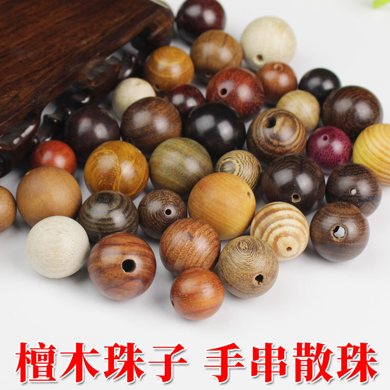 Factory wholesale green sandalwood ebony cliff cypress sandalwood rosewood bracelets diy beads loose beads 6-20MM beads wood beads