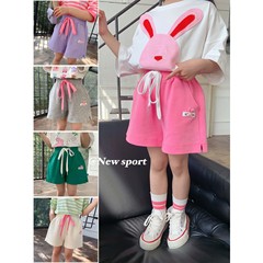 女童短褲2024夏裝新款兒童褲子洋氣童裝休閒褲寶寶百搭褲子運動褲