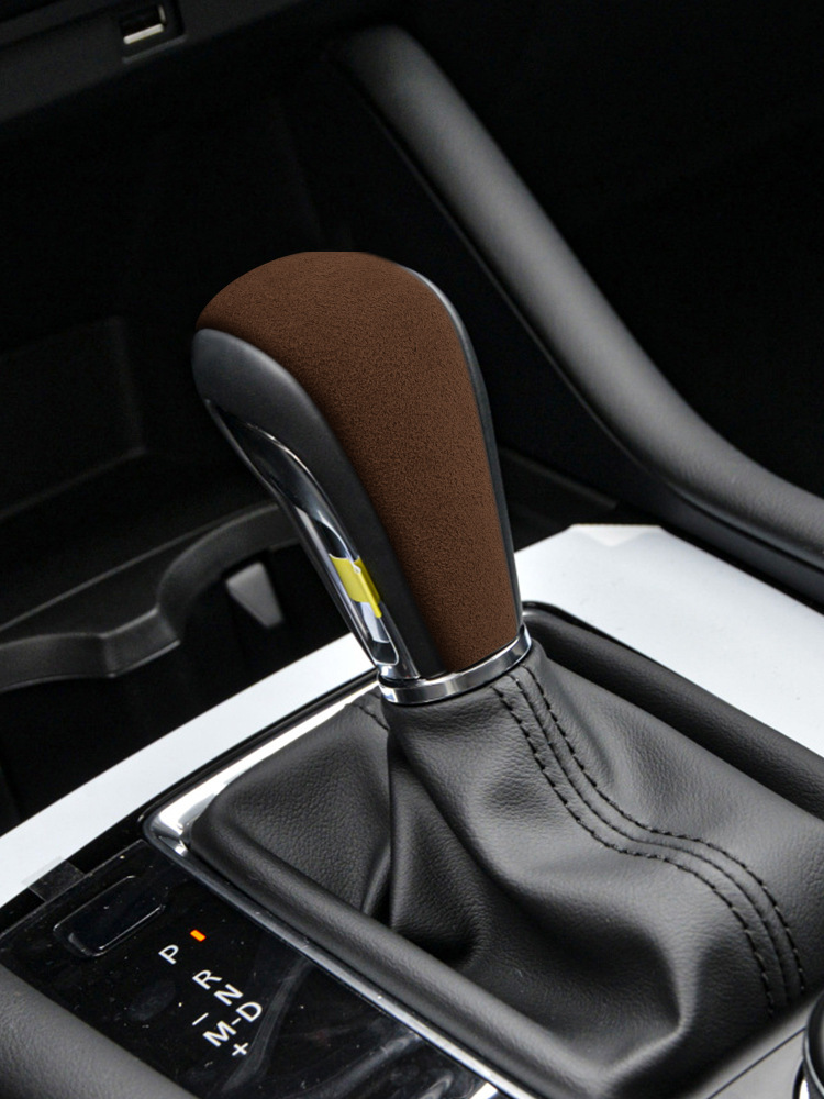 Suitable for Car Mazda Cx-30 Suede Leather Gear Handle Cover Interior Gear Head Shell Protective Cover